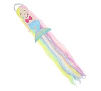 Gogogmee Organisateur de Nœuds pour Cheveux Taille Unique à Suspendre Murale Décorative Jaune et Rose pour Fille Chambre Fête Sirène Pompon