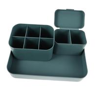 Gogogmee Organiseur de Bureau Multifonction pour Outils de Manucure avec Plateau et Porte-stylos Rangement Robuste pour Table de Nail Art Maquillage et Papeterie Vert Ton Pastel