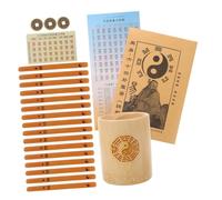 Gogogmee Outils de Divination Chinoise Bambou avec Seau et Compact pour Pratique Tai Chi Jeux de Divination et Décoration Fiable et Facile à Apprendre