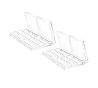 Gogogmee Palette Vide Carrée 9 Cases pour Fards à Paupières, Set de 4 Mini Palettes Transparentes Rechargeables, Godets Cosmétiques Vides pour Maquillage, Compact Pratique pour