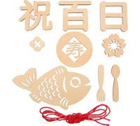 Gogogmee Panneau en Bois 1 Pièce pour Photo Bébé 100 Jours, Accessoire Photo Commémoratif -né, Cartes Shower, Décoration Cérémonie Cent Jours Bébé