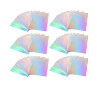 Gogogmee Papier Cartonné Métallisé A4 Effet Miroir Irisé 60 Feuilles Multicolores pour Loisirs Créatifs Scrapbooking et Cartes DIY Papier Brillant 10 Feuilles par Paquet 6 Paquets