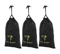 Gogogmee Paquet de Voyage en Velours Noir 3 Pièces pour Outils de Coiffure Paquet Compact pour Sèche-cheveux de Salle de Bain Étui D’accessoires Cheveux Professionnel pour Coiffeur