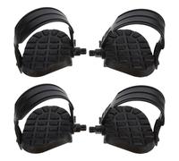 Gogogmee Pédales de Vélo D'intérieur en Plastique avec Sangles Réglables, 2 Paires, Pédalier de Rechange Sécurisé pour Appareil de Fitness, Accessoire Cycliste pour Entraînement à Domicile