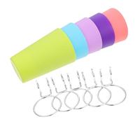 Gogogmee Pegboard Hooks Cup Storage Racks Mug Pegboard Organizers, 5 Sets, Silver, Iron, 260ml, Round, Home Organizing, Easy to Wipe Clean Couleur Aléatoire