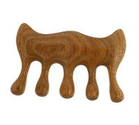 Gogogmee Peigne de Massage Bois Naturel Sans Manche à Dents Peigne Pratique pour Chevelu Massage Doux et Stimulation Coin Arrondi et Surface Outil pour Relaxation et