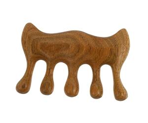 Gogogmee Peigne de Massage Bois Naturel Sans Manche à Dents Peigne Pratique pour Chevelu Massage Doux et Stimulation Coin Arrondi et Surface Outil pour Relaxation et