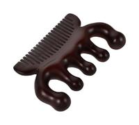 Gogogmee Peigne de Massage en Bois de Santal Embout Sphérique pour Cuir Chevelu et Nuque Soins Capillaires Détente Unisexe Usage Quotidien