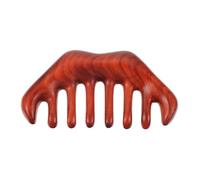 Gogogmee Peigne de Massage en Bois Synthétique Rouge Dents Larges pour Massage du Cuir Chevelu Anti-statique, pour Cheveux Fins et Après Shampoing