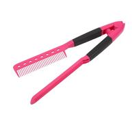 Gogogmee Peigne Lisseur Multifonction en Plastique Résistant la Chaleur, Format Plat, Couleur Rose Vif, Outil Coiffure Anti-frisottis pour Cheveux Lisses, Usage Professionnel et Voyage,