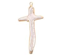Gogogmee Pendentif Croix Baroque Élément Naturel Irrégulier Breloque Diy Pour Création De Bijoux Accessoire Pour Collier Et Bracelet Charme Spirituel Et Élégant