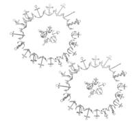 Gogogmee Pendentifs Breloques Ancre 50 Pièces en Métal Allié pour Porte-Clés, Accessoires de Création de Bijoux et Loisirs Créatifs pour Hommes et Amateurs de Nautisme