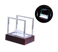 Gogogmee Pendule Newton Lumineux avec Boules Équilibre Décoratives Ornement Dynamique de Bureau Démonstration des Lois Physiques de Décompression sans Batterie Décoration Intérieure