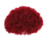 Gogogmee Perruque Afro Bou Courte et Moelleuse pour Femmes Noires Perruque Synthétique Respirante Légère et Naturelle pour Fêtes Cosplay et Usage Quotidien Style Afro Volumineux Rouge