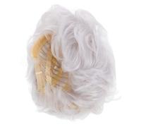 Gogogmee Perruque Courte Grise Naturelle pour Femme Fibres Haute Température Confortables Volumineuse et Réaliste pour Costume Halloween et Cosplay Seniors