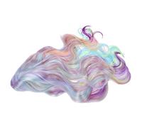 Gogogmee Perruque Halloween Femme Longue Bouclée Arc Ciel Ondulée Multi Couches pour Festival Cosplay Party