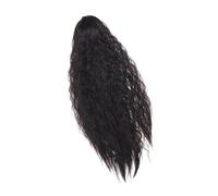 Gogogmee Perruque Queue de Cheval Clip Longue Bouclée Synthétique Haute Température Extension Femme Volumineuse Naturelle Noire Postiche Vintage avec Pince pour Cosplay Fête Quotidien