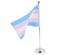 Gogogmee Petit Drapeau de Table Arc-en-Ciel avec Support en Métal Léger et Résistant Décoration Festive et Bureau Symbolique Lgbt pour Fêtes Bureaux et Événements de Fierté