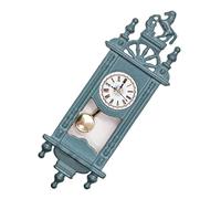 Gogogmee Petit Pendentif Horloge Mini Horloge Murale à Pendule Nourriture Miniature Horloge Murale Vintage Mini-Aliments Figurine D'horloge à Pendule en Bois Accessoires Ancien