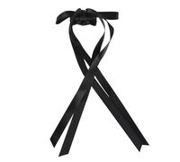 Gogogmee Pince à cheveux magnétique à nœud pour femme - Barrette élégante en ruban de satin - Grand accessoire pour cheveux - Décoration pour de demoiselles d'honneur et de mariage - Noir