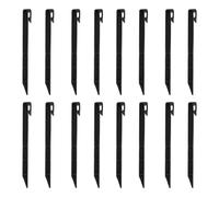 Gogogmee Piquets de Tente en Plastique PE Écologique 16 Pcs Clous de Jardinage Résistants Haute Température Fixation Solide pour Bâches et Tentes Camping Extérieur Randonnée