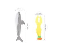 Gogogmee Plongée pour Garçon et Filles 7 Pièces Plastique sans Bavures, 4 Requins 3 Herbes Marines, Accessoires Piscine D'été Résistants à l'usure, Jeu Éducatif pour Natation et Amusement