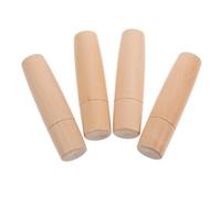 Gogogmee Poignée de Remplacement en Bois Verni Lot de 4 Manches 8,8x2,3 Cm Ergonomiques pour Brosse et Spatule Barbecue, Accessoires Indispensables pour Grillades Cuisine