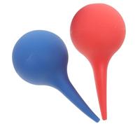 Gogogmee Poire à Presser En Caoutchouc Souple 75ml 2 Pièces Bleu Et Rouge, Bulbe D'irrigation Auriculaire, Outil De Nettoyage Des Oreilles, Aspiration Douce Pour Adultes, Usage Familial En Voyage