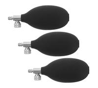 Gogogmee Pompe à Air Manuelle Noire 3 Pièces avec Vanne Métallique et Valve D'air Pvc pour Tensiomètre, Pièces de Rechange Médicales, Gonflage Manuel Précis, Utilisation