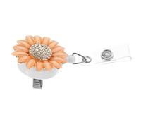 Gogogmee Porte Badge Rétractable Tour de Cou Infirmière Pratique avec Clip Sécurisé et Design Tournesol Lumineux pour Badges et Cartes Identité