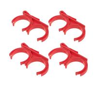 Gogogmee Porte-balles de Golf Rotatif Lot de 4 Clips en Plastique Robuste Rouge, Double Pince pour Ramassage Rapide, Accessoire Léger et Pliable pour Golfeurs, Compatible Ceinture,