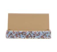 Gogogmee Porte Carte Visite Professionnel avec Strass Présentoir de Bureau Doré Élégant Organisateur Robuste pour Cartes de Visite Support Exposition pour Bureau et Négociations