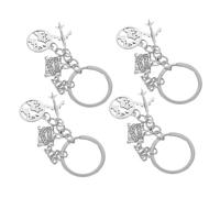 Gogogmee Porte-clés De Voyage en Avion pour Bagages, 4 Pièces, Remise De Diplômes 2025, Porte-clés du Monde pour À, pour Diplômés Hommes Femmes