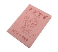 Gogogmee Porte-documents Certificat de Naissance Rose 2026 en Cuir Pu, Étui de Protection Étanche, Organiseur Léger pour Documents Médicaux et Carte D’assurance, Couverture Naissance