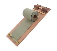 Gogogmee Porte-rouleau de Papier Mural Vintage en Métal et Cuir avec Stylo en Bois, Rouleau de Notes Rechargeable 3 Pcs, Support Mural Pratique pour Maison, Bureau Cuisine