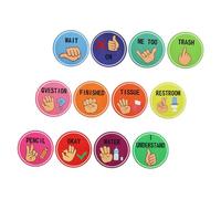Gogogmee Posters de Signaux Manuels pour Classe Supports Visuels Non Verbaux pour Élèves de Maternelle et Primaire Affiches et Faciles à Installer pour Communication Éducative