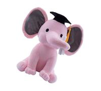 Gogogmee Poupée Éléphant Diplômé Peluche Douce Rose Confortable Cadeau Créatif pour Fête de Remise des Diplômes Décoration Adorable
