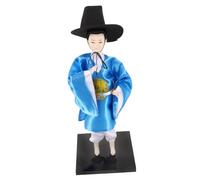 Gogogmee Poupée Hanbok Coréenne Traditionnelle Homme Décoration Artisanale Sécurisée pour Maison Bureau Restaurant Cadeau Collection