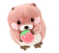 Gogogmee Poupée Marmotte en Peluche Rose 30 CM Légère et Douce en Peluche pour Bébés et Tout-Petits Présent D’Anniversaire pour Garçon et Filles Doudou Apaisant et Décoratif