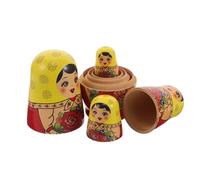Gogogmee Poupées Russes Matriochka en Bois 5 Pièces, Poupées Empilables Traditionnelles Peintes la Main, Jouets Russes pour Garçon et Filles, Décoration pour Fête d'anniversaire et Noël,