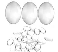 Gogogmee Présentoir à Ongles en Verre Transparent 30 Pièces Taille Ovale Nuancier de Couleurs pour Nail Art Usage Professionnel et Salon de Manucure