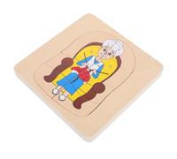 Gogogmee Puzzle Montessori en Bois Multi-Couches Figures Humaines Cartoon Éducatif Développement Cognitif et Coordination Main-œil pour Garçon et Filles pour Apprentissage du Corps
