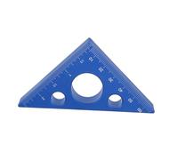 Gogogmee Règle Angle Alliage Aluminium Équerre Triangle pour Menuisier Outil Mesure Angle Double Échelle Métrique et Impériale pour Travail Du DIY
