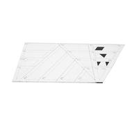 Gogogmee Règle de Quilting Trapézoïdale Transparente Outil de Mesure Précis pour Couture et Patchwork Modèle Acrylique pour Artisans et Débutants