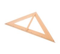 Gogogmee Règle Enseignant Bois pour Géométrie Outil Pédagogique avec Poignée Règle de Mesure pour Classes et Travaux de Menuiserie Triangle Isocèle