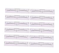 Gogogmee Règle Portable pour Mesurer Sourcils en Pvc Blanc, 100 Pièces, Haute Flexibilité, Gain de Temps et D'énergie pour Maquilleurs Débutants et Professionnels
