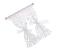 Gogogmee Rideau Miniature Dentelle Élégant pour Maison Miniature Accessoire Fenêtre pour Tiny House Décoration DIY Romantique et Lifelike