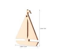 Gogogmee Rondelles de Bois Naturel 150 Pcs, Mini Voiliers à Peindre en Bois Brut Pré-percés, Décorations Suspendues pour Loisirs Créatifs, Ornements Artisanaux et Embellissements