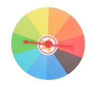 Gogogmee Roue de Loterie Rotative 20 Cm en Matériau Flexible Solide, Éducatif à Prix Modifiable pour Activités Pédagogiques et Fêtes, Platine de Jeu Compacte Légère pour Garçon et Filles