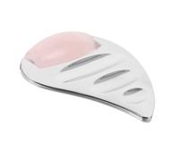 Gogogmee Rouleau de Massage Facial Gua Sha en Acier Inoxydable Planche de Massage par Raclage Ergonomique pour Visage et Cou Outil Portable Anti-Poches et Raffermissant pour Soins Spa à